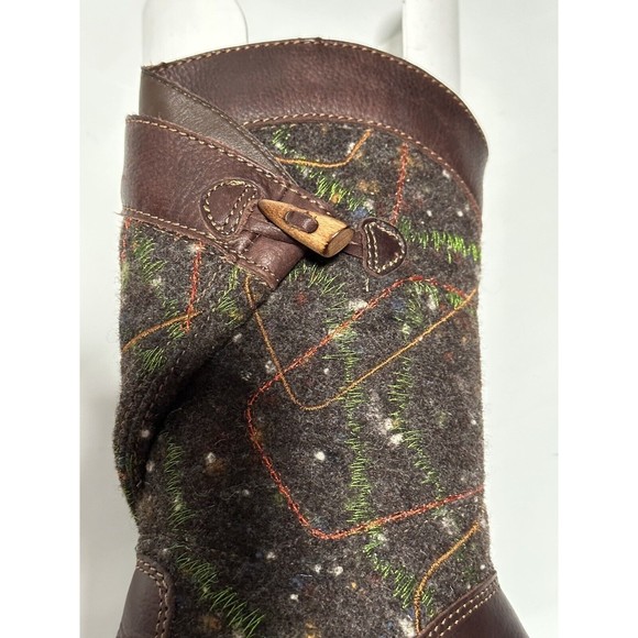 THE ART COMPANY COMFORT BOOTS ANKLE/MID CALF BROWN LEATHER /WOOL SZ 38 US 8 - Picture 8 of 16